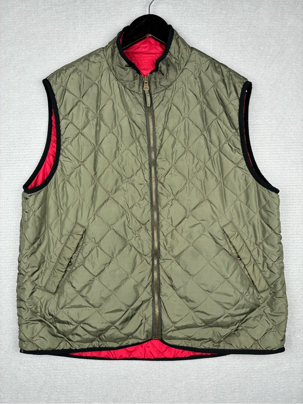VTG Levi's Red Tab Olive/Red Quilted Reversible Vest
